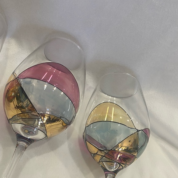 Set of four Antoni Barcelona handcrafted, mouth blown, hand painted glasses - Picture 9 of 13